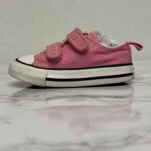 Converse All Star Chuck Taylor Pink Velcro Sneakers Toddler Size‎ 4 Shoes